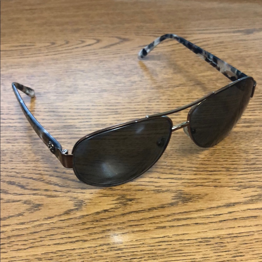 Tory Burch Prescription (unknown) Stylish Black Aviator Sunglasses
